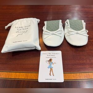 Womens White Ballet Shoes Foldable with Bag